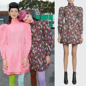 Marc Jacobs The Prairie Dress, Black & Multicolor, Sz 2